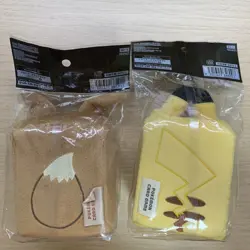 Pokemon Card Game Plush Deck Box Case Pikachu & Eevee Pokemon Center Japan NEW - Image 2