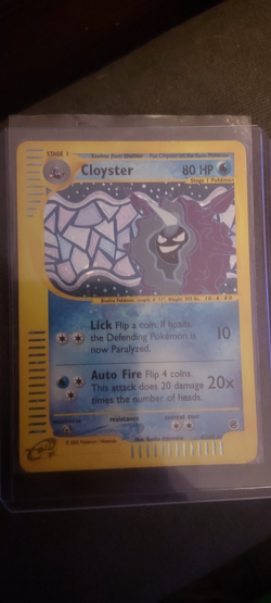Cloyster 008/165 Expedition Base Set Holo e reader pokemon card - Image 3
