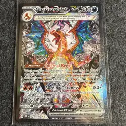 Pokemon TCG Sv03: Obsidian Flames Charizard EX Holo Card 223/197 NM - Image 1