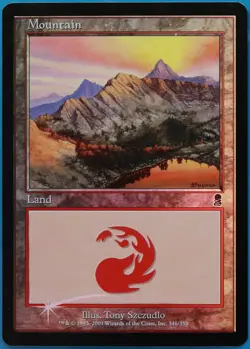 Mountain (346) FOIL Odyssey MP Basic Land MAGIC MTG CARD - Image 1