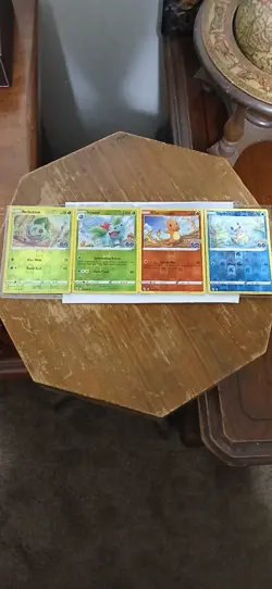 Reverse Holo Pokemon Go 4 Cards STARTERLOT Bulbasaur Charmander Squirtle Ivysaur - Image 1