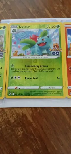 Reverse Holo Pokemon Go 4 Cards STARTERLOT Bulbasaur Charmander Squirtle Ivysaur - Image 3
