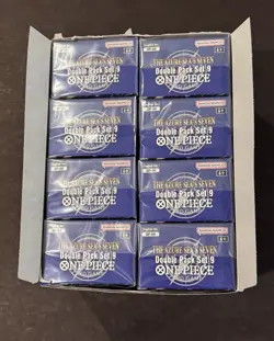 One Piece Card Game THE AZURE SEA'S SEVEN Double Packs (OP14-EB04) Lot of 8 NEW! - Image 1