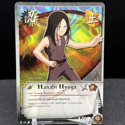Hanabi Hyuga 125 1st Edition Wavy Foil Naruto CCG Card - Image 1