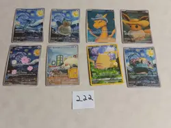 8 Pokemon x Van Gogh Black Star Promo ACG Art Card - read description - Image 1