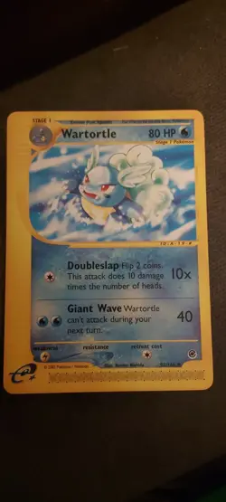Wartortle 092/165 Expedition Base Set Regular e reader pokemon card - Image 1