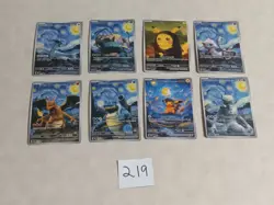 8 Pokemon x Van Gogh Black Star Promo ACG Art Card - read description - Image 1