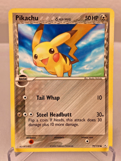 Pikachu (Delta Species) 79/110 - EX Holon Phantoms Pokemon Card - MP / HP - Image 1