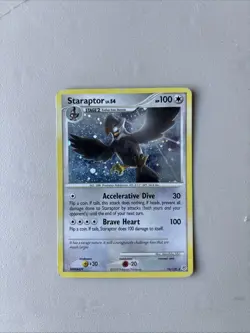 Pokemon TCG Staraptor Holo Rare Card Diamond & Pearl Set 16/130 - Image 1
