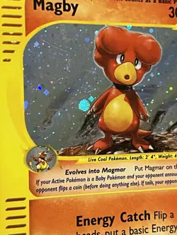 Pokemon Expedition Magby Holo Rare Card 17/165 LP - Image 3