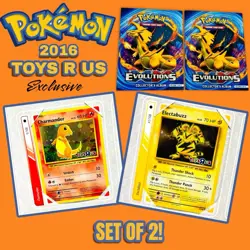 Charmander & Electabuzz TOYS R US Pokemon Evolutions Collector Album Promo Cards - Image 1