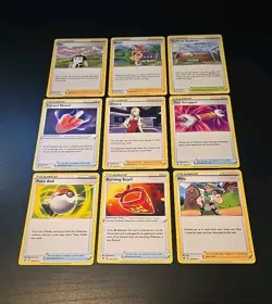 Pokemon TCG SWSH Rebel Clash Trainer Cards Poke Ball 164/192 Cursed Shovel Sonia - Image 1