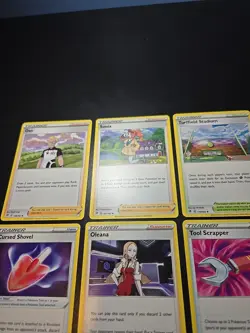 Pokemon TCG SWSH Rebel Clash Trainer Cards Poke Ball 164/192 Cursed Shovel Sonia - Image 3