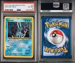 Pokemon TCG Suicune Holo Rare Card Neo Revelation 14/64 PSA 6 - Image 3