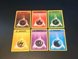 LP/MP Pokemon Base Set Complete Energy Card Lightning Fire Water Psychic 101/102 - Image 1