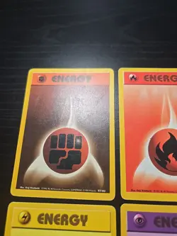 LP/MP Pokemon Base Set Complete Energy Card Lightning Fire Water Psychic 101/102 - Image 3
