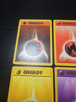 LP/MP Pokemon Base Set Complete Energy Card Lightning Fire Water Psychic 101/102 - Image 4