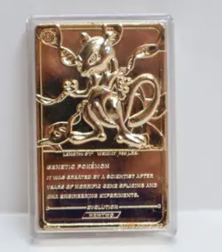 Pokemon 1999 Mewtwo 23K Gold Plated Trading Card Bar - Burger King - Image 2