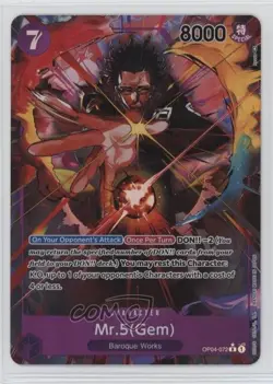 2023 One Piece Card Game: Kingdoms of Intrigue OP04 R Mr5 (Gem) (Alt Art) - Image 1