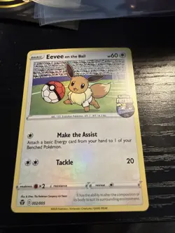 Pokemon Card - Eevee On The Ball 002/005 - Futsal Promo - LP NM - Image 1