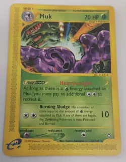 Muk 023/147 Aquapolis Regular e reader pokemon card - Image 1