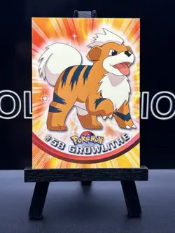 Growlithe #58 1998 Topps Pokemon TV Animation Edition Blue Logo Pokemon Card - Image 2
