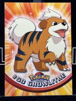 Growlithe #58 1998 Topps Pokemon TV Animation Edition Blue Logo Pokemon Card - Image 3