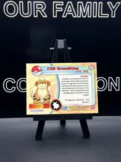 Growlithe #58 1998 Topps Pokemon TV Animation Edition Blue Logo Pokemon Card - Image 4