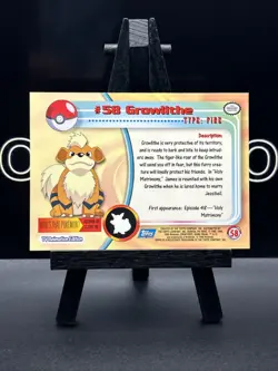 Growlithe #58 1998 Topps Pokemon TV Animation Edition Blue Logo Pokemon Card - Image 5