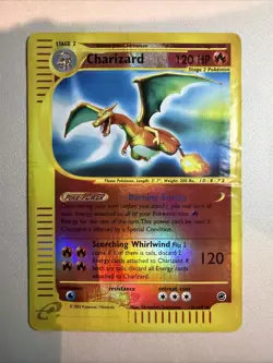 Charizard 6/165 Expedition Base Set Reverse Holo Vintage Card Damaged - Image 1