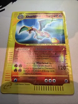 Charizard 6/165 Expedition Base Set Reverse Holo Vintage Card Damaged - Image 2