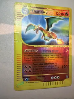 Charizard 6/165 Expedition Base Set Reverse Holo Vintage Card Damaged - Image 4