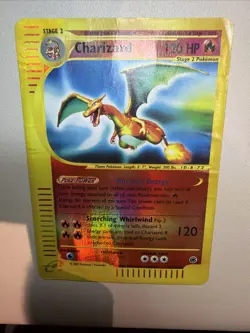 Charizard 6/165 Expedition Base Set Reverse Holo Vintage Card Damaged - Image 5