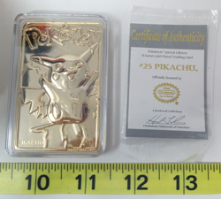 1999 Pokemon Pikachu 23K Gold-Plated Trading Card Burger King Red Box - Image 4