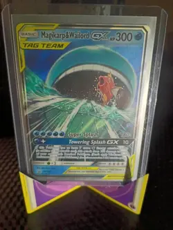 Pokemon Magikarp Wailord GX Promo Card SM166 Holo Lightly Played - Image 2