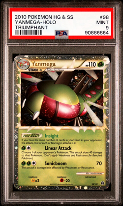 PSA 9 MINT - Yanmega Prime 98/102 (Triumphant) Holo Rare Pokemon Card - Image 1