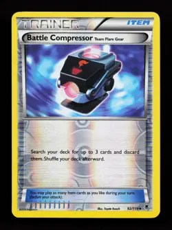 Battle Compressor 92/119 Reverse Holo XY - Phantom Forces Pokemon Card - Image 1