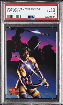 1995 MARVEL MASTERPIECES #76 PSYLOCKE PSA 6 - Image 1