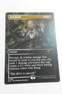 MTG Inkshield x1- Borderless-Sheldon's Spellbook-Near Mint - Image 1