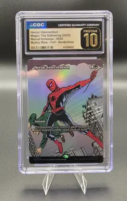 Magic Heroic Intervention (Borderless) 0034 Marvel Universe FOIL CGC Pristine 10 - Image 1