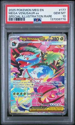 2025 POKEMON MEGA EVOLUTION SPECIAL ILLUSTRATION RARE MEGA VENUSAUR EX PSA 10 - Image 1