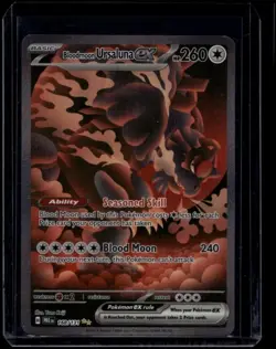 Pokemon TCG Bloodmoon Ursaluna ex 168/131 Prismatic Evolutions Illustration NM - Image 1