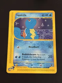 Squirtle 132/165 Expedition Base Set MP Pokemon Card 2002 - Image 1
