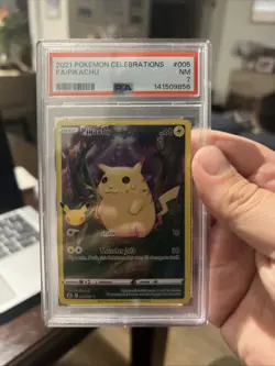 2021 Pokemon TCG Pikachu #005 Celebrations FA PSA 7 - Image 1