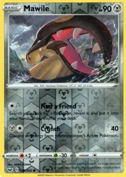 Mawile 129/202 Reverse Holo Sword & Shield Near Mint NM Pokemon DNA GAMES - Image 1