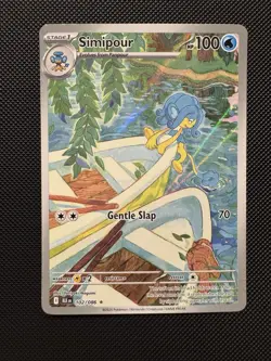 Pokemon TCG Simipour 102/086 SV: Black Bolt Illustration Rare Holofoil Near Mint - Image 1