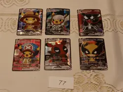 6Pikachu Pokemon Card Holo GX VSTAR VMAX GX EX Cosplay Art - Image 1