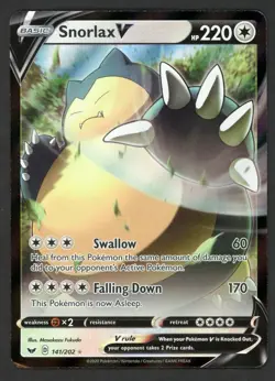 Snorlax V 141/202 - Pokemon - SWSH01: Sword & Shield Base Set - NM - Image 1