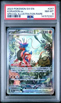 2023 POKEMON SVI EN-SCARLET & VIOLET SPECIAL ILLUSTRATION RARE KORAIDON EX PSA 8 - Image 1