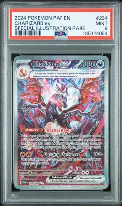 2024 Pokemon Paldean PAF En Charizard Ex Special Illustration Rare #234 PSA 9 - Image 1